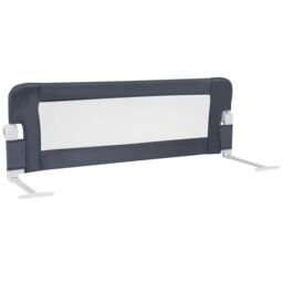 Costway Foldable Bed Rail Toddlers 120cm Swing Down Baby Bed Guard Rail-Grey in Grey