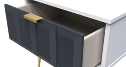Ready Assembled 2 U Metro 1 Drawer Bedside (Ready Assembled) in Dark Blue - thumbnail 5