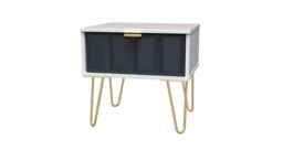 Ready Assembled 2 U Metro 1 Drawer Bedside (Ready Assembled) in Dark Blue - thumbnail 3