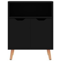 Berkfield Home Sideboard High Gloss Black 60x30x72 cm Engineered Wood - Size: 60 x 30 x 72 cm - thumbnail 3