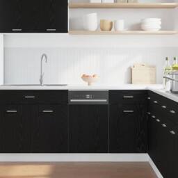 Berkfield Home Modern Dishwasher Panel Lyon Black Oak 45x1.5x67 cm Engineered Wood - thumbnail 1