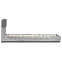 Berkfield Home Soft Bed Frame without Mattress Grey Sonoma 100x200 cm - thumbnail 5