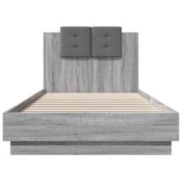 Berkfield Home Soft Bed Frame without Mattress Grey Sonoma 100x200 cm - thumbnail 4