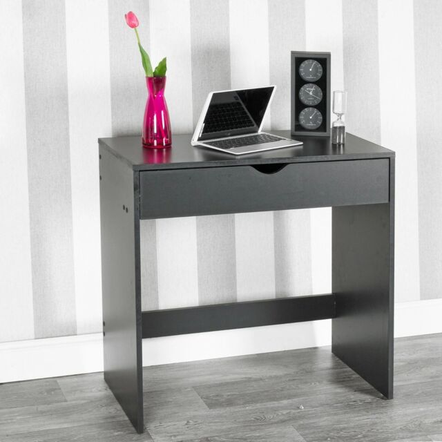 EONLION Black Wooden Dressing Table Vanity Computer Desk Bedroom Furniture Office Drawer - image 1