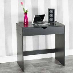 EONLION Black Wooden Dressing Table Vanity Computer Desk Bedroom Furniture Office Drawer