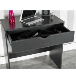 EONLION Black Wooden Dressing Table Vanity Computer Desk Bedroom Furniture Office Drawer - thumbnail 4