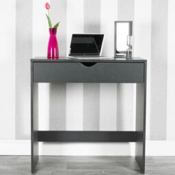 EONLION Black Wooden Dressing Table Vanity Computer Desk Bedroom Furniture Office Drawer - thumbnail 2