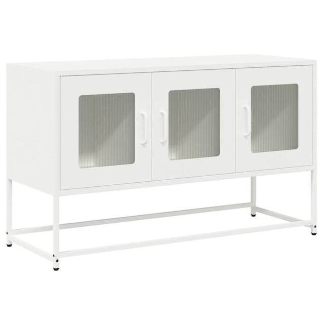 Berkfield Home TV Cabinet White 100.5x39x60.5 cm Cold-rolled Steel - image 1