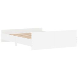 Berkfield Home Bed Frame with Headboard & Footboard White 160x200 cm - thumbnail 6