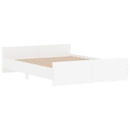 Berkfield Home Bed Frame with Headboard & Footboard White 160x200 cm - thumbnail 3