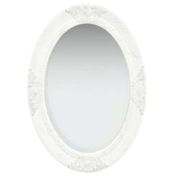 Berkfield Home Wall Mirror Baroque Style 50x70 cm White - thumbnail 2