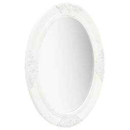 Berkfield Home Wall Mirror Baroque Style 50x70 cm White - thumbnail 1