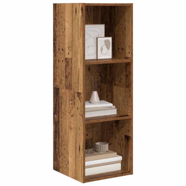 Berkfield Home TV Cabinet with Shelf Old wood 37 x 37 x 107 cm Engineered wood in Brown - image 1