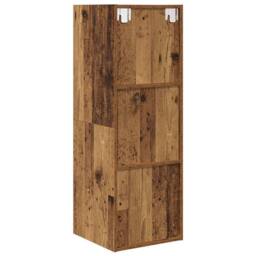 Berkfield Home TV Cabinet with Shelf Old wood 37 x 37 x 107 cm Engineered wood in Brown - thumbnail 9