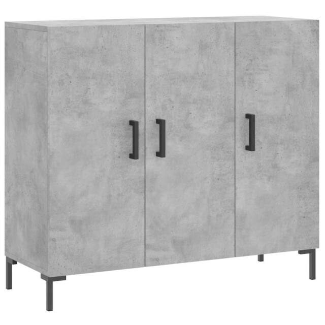 Berkfield Home Sideboard Concrete Grey 90x34x80 cm Engineered Wood - Size: 90 x 34 x 80 cm - image 1