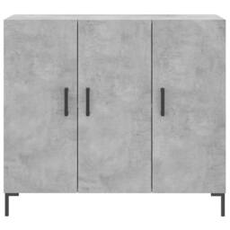 Berkfield Home Sideboard Concrete Grey 90x34x80 cm Engineered Wood - Size: 90 x 34 x 80 cm - thumbnail 6