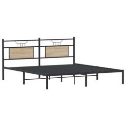 Berkfield Home Decorative Bed Frame without Mattress Sonoma Oak 183x203 cm Engin in Brown - thumbnail 5