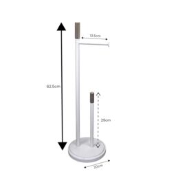 Showerdrape Chester White Toilet Roll Holder & Spare Paper Holder Combination - thumbnail 2