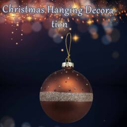 VFM e-Store Christmas Hanging Glass Bauble Decoration 10cm x 8cm Copper X 1 - Size: 10 cm x 8 cm - thumbnail 3