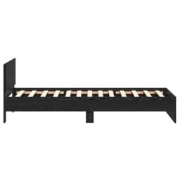 Berkfield Home Classic Bed Frame with Headboard Black Oak 100 x 200 cm Engineere - thumbnail 6