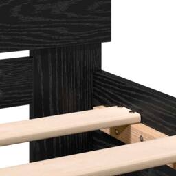Berkfield Home Classic Bed Frame with Headboard Black Oak 100 x 200 cm Engineere - thumbnail 8