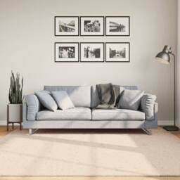 Berkfield Home Rug HUARTE Short Pile Soft & Washable Beige 200x200 cm - Size: Medium - thumbnail 2