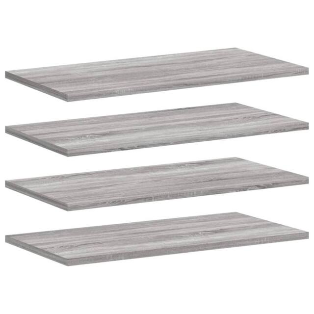 Berkfield Home Wall Shelves 4 pcs Grey Sonoma 60x20x1.5 cm Engineered Wood - image 1