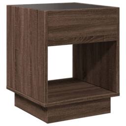 Berkfield Home Decorative Coffee Table with Infinity LED Brown Oak 40x40x50 cm - Size: 40 x 40 x 50 cm - thumbnail 8