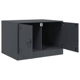 Berkfield Home Coffee Table Anthracite 67x50x44 cm Steel in Charcoal - Size: 67 x 50 x 44 cm - thumbnail 7