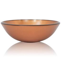 Berkfield Home Basin Tempered Glass 42 cm Brown - thumbnail 1