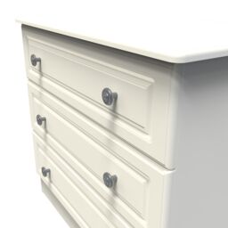 Ready Assembled 2 U Stirling 3 Drawer Chest (Ready Assembled) in Cream - thumbnail 4