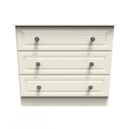 Ready Assembled 2 U Stirling 3 Drawer Chest (Ready Assembled) in Cream - thumbnail 1