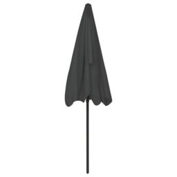 Berkfield Home Beach Umbrella Anthracite 200x125 cm in Black - thumbnail 5