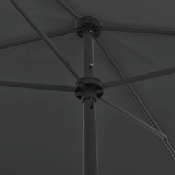 Berkfield Home Beach Umbrella Anthracite 200x125 cm in Black - thumbnail 6