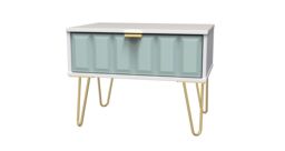 Ready Assembled 2 U Metro 1 Drawer Wide Side Table (Ready Assembled) in Duck Egg Blue - thumbnail 3