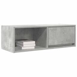 Berkfield Home TV Cabinet Concrete Grey 80x31x25.5 cm Engineered Wood - thumbnail 4