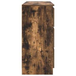 Berkfield Home Sideboard Smoked Oak 100x35x76 cm Engineered Wood in Brown - Size: 100 x 35 x 76 cm - thumbnail 7