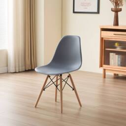 Comfy Living Ltd 5 Piece Dining Set With White Wooden Top & 4 Grey Chairs With Metal Detailing - thumbnail 2