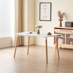 Comfy Living Ltd 5 Piece Dining Set With White Wooden Top & 4 Grey Chairs With Metal Detailing - thumbnail 5