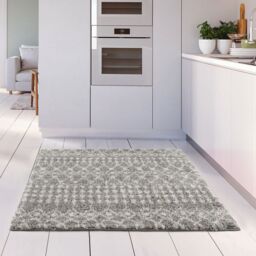 THE RUGS Moroccan Soft High Pile Shaggy Tribal Rugs & Runners Living Room in Grey - Size: 180 cm x 270 cm - thumbnail 6
