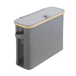 Clarsen Toilet Roll Storage Box with Side Window & Bamboo Trim - thumbnail 2