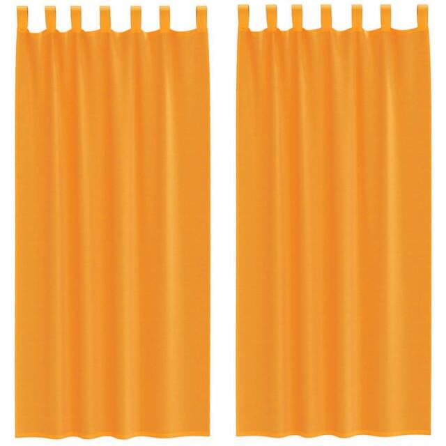 Berkfield Home Voile Curtains with Loops 2 pcs Orange 140x245 cm - image 1