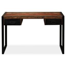 Berkfield Home Beautiful Desk with 2 Drawers Solid Reclaimed Wood 120x50x76 cm - Size: 120 x 50 x 76 cm - thumbnail 3