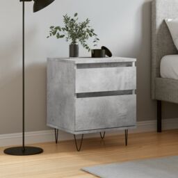 Berkfield Home Bedside Cabinet Concrete Grey 40x35x50 cm Engineered Wood - Size: 40 x 35 x 50 cm - thumbnail 1