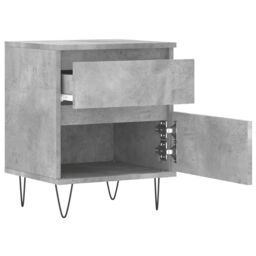 Berkfield Home Bedside Cabinet Concrete Grey 40x35x50 cm Engineered Wood - Size: 40 x 35 x 50 cm - thumbnail 6