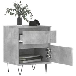 Berkfield Home Bedside Cabinet Concrete Grey 40x35x50 cm Engineered Wood - Size: 40 x 35 x 50 cm - thumbnail 4