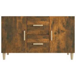 Berkfield Home Sideboard Smoked Oak 100x36x60 cm Engineered Wood in Brown - Size: 100 x 36 x 60 cm - thumbnail 1