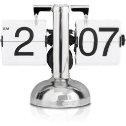 NESTLUNE Flip Down Clock Automatic Retro Digital Silent Decor in Silver - Size: 100 cm x 15 cm - thumbnail 1