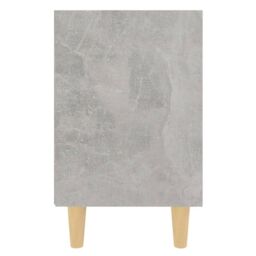 Berkfield Home Bed Cabinets with Solid Wood Leg 2 pcs Concrete Grey 40x30x50cm - Size: 40 x 30 x 50 cm - thumbnail 6
