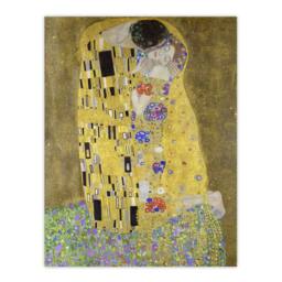 "Artery8 The Kiss Iconic Couple Painting Vintage Wall Art Print Klimt in Gold - Size: W24"" x H32""" - thumbnail 1